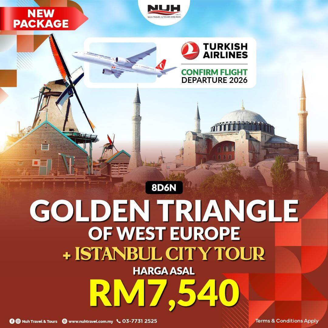 Pakej Golden Triangle Europe & Istanbul