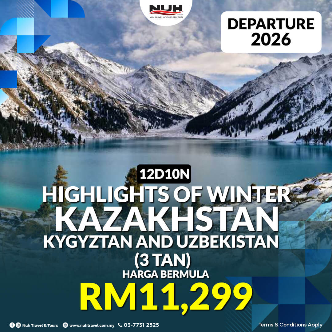Pakej Kazakhstan Krygyzstan Uzbekistan (Winter)