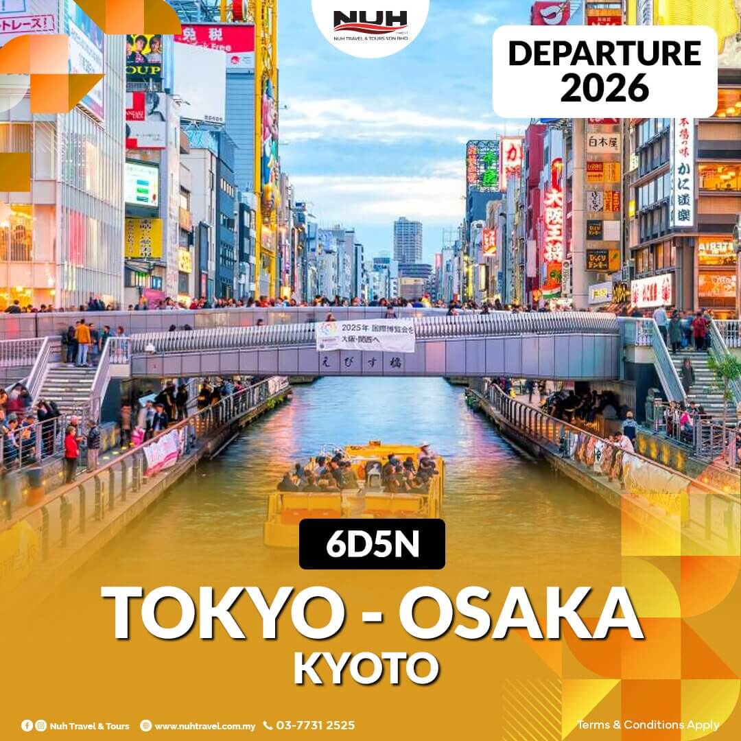 Pakej Tokyo, Osaka & Kyoto