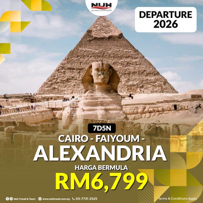 7D5N CAIRO - FAIYOUM - ALEXANDRIA